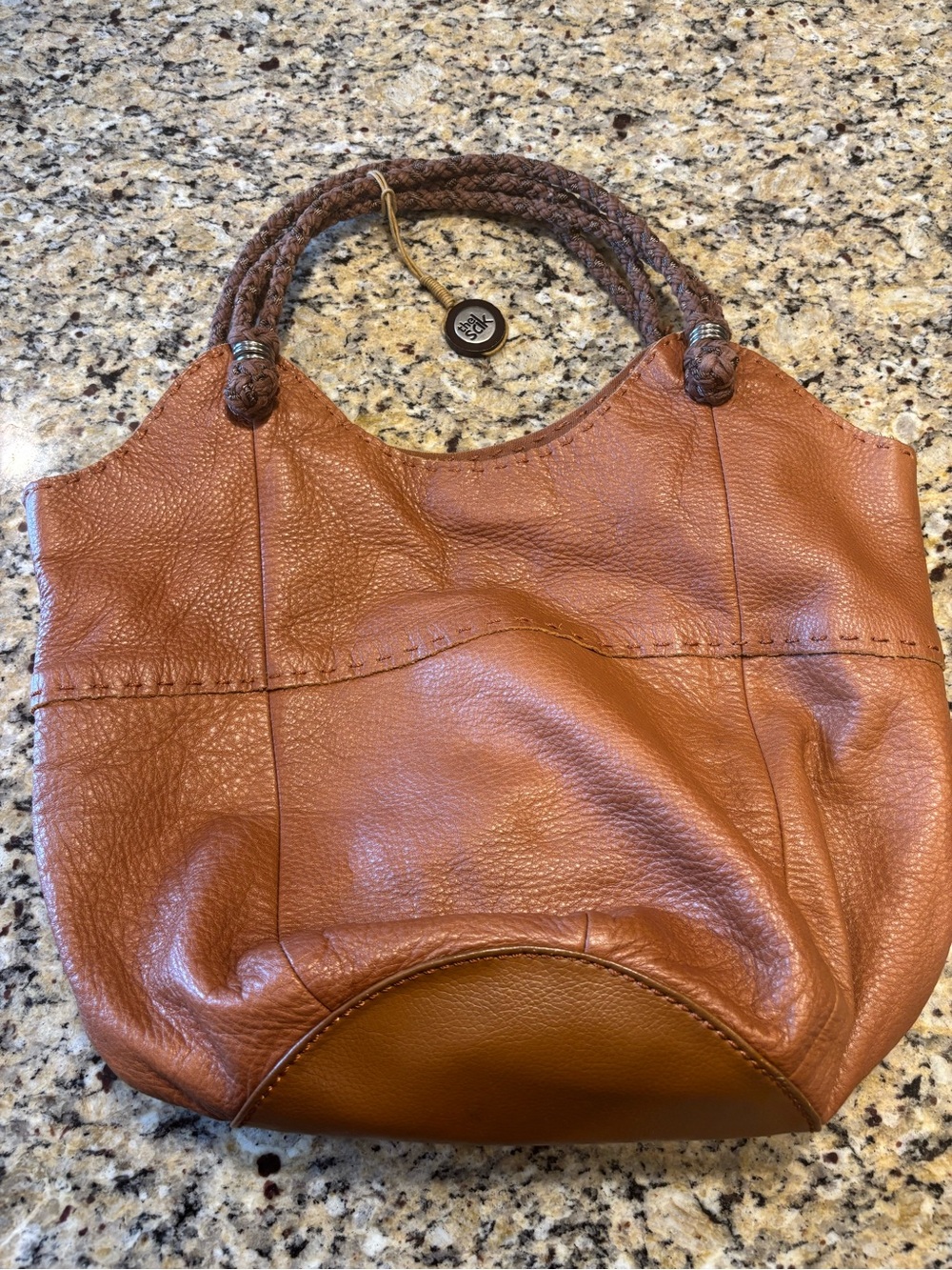 The Sak Indio Leather Hobo Bag w Braided Handle